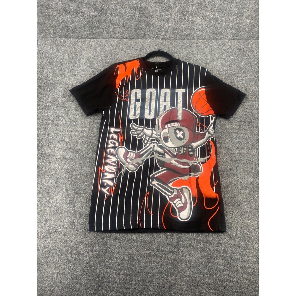 Southpole GOAT Legendary Graphic T-Shirt Mens Small Black Basketball Tee